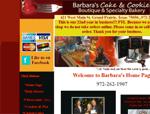 Tablet Screenshot of barbarasbakeryboutique.com